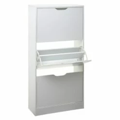 Five Simply Smart Meubles D'entrée Et à Chaussures Armoire à Chaussures Bois 3 Tiroirs Blanc -Meubles d'appoint Soldes armoire a chaussures bois 3 tiroirs blanc 3