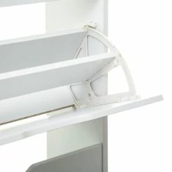 Five Simply Smart Meubles D'entrée Et à Chaussures Armoire à Chaussures Bois 3 Tiroirs Blanc -Meubles d'appoint Soldes armoire a chaussures bois 3 tiroirs blanc 4