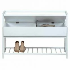 Altobuy Meubles D'entrée Et à Chaussures Banc à Chaussure Avec Coffre De Rangement -Meubles d'appoint Soldes banc a chaussure avec coffre de rangement 3