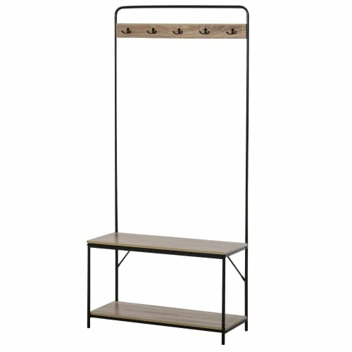 Homcom Meubles D'entrée Et à Chaussures Banc à Chaussures Porte-manteaux Style Industriel 3 Homcom Meubles D'entrée Et à Chaussures Banc à Chaussures Porte-manteaux Style Industriel