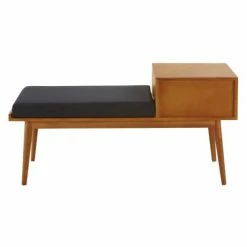 Maisons Du Monde Meubles D'entrée Et à Chaussures Banquette D'entrée Vintage 2 Tiroirs En Manguier L.120cm -Meubles d'appoint Soldes banquette d entree vintage 2 tiroirs en manguier l 120cm 1000 9 19 165946 9