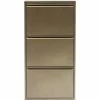 Kare Design Meubles D'entrée Et à Chaussures Casier à Chaussures 3 Tiroirs En Acier Bronze 2 Kare Design Meubles D'entrée Et à Chaussures Casier à Chaussures 3 Tiroirs En Acier Bronze -Meubles d'appoint Soldes casier a chaussures 3 tiroirs en acier bronze