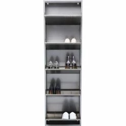 Kare Design Meubles D'entrée Et à Chaussures Casier à Chaussures 5 Tiroirs En Acier Gris -Meubles d'appoint Soldes casier a chaussures 5 tiroirs en acier gris 3