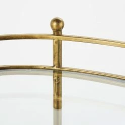 Maisons Du Monde Bouts De Canapés Et Guéridons Desserte En Métal Coloris Laiton Effet Vieilli Et Verre -Meubles d'appoint Soldes desserte en metal coloris laiton effet vieilli et verre 1000 9 12 188981 3