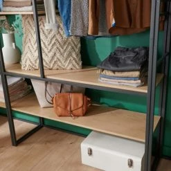 Mob In Valets De Nuits Et Portants Dressing Ouvert Modulable Et Combinable Noir -Meubles d'appoint Soldes dressing ouvert modulable et combinable noir 15