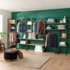 Mob In Valets De Nuits Et Portants Dressing Ouvert Modulable Et Combinable Noir -Meubles d'appoint Soldes dressing ouvert modulable et combinable noir 19