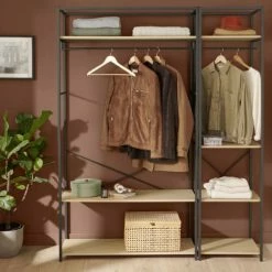 Mob In Valets De Nuits Et Portants Dressing Ouvert Modulable Et Combinable Noir -Meubles d'appoint Soldes dressing ouvert modulable et combinable noir 43