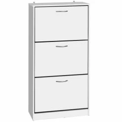 Calicosy Meubles D'entrée Et à Chaussures Etagère à Chaussures 3 Tiroirs - Blanc