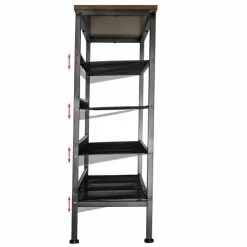 Tectake Meubles D'entrée Et à Chaussures Étagère à Chaussures BOURNEMOUTH 75,5x30,5x85,5cm Effet Bois Foncé -Meubles d'appoint Soldes etagere a chaussures bournemouth 75 5x30 5x85 5cm effet bois fonce 4