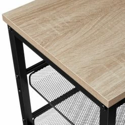 Tectake Meubles D'entrée Et à Chaussures Étagère à Chaussures DERRY 75,5x30,5x45,5cm Effet Bois Clair -Meubles d'appoint Soldes etagere a chaussures derry 75 5x30 5x45 5cm effet bois clair 2