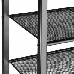 Tectake Meubles D'entrée Et à Chaussures Étagère à Chaussures NEWPORT 80,5x30,5x72,5cm Bois Foncé Industriel -Meubles d'appoint Soldes etagere a chaussures newport 80 5x30 5x72 5cm bois fonce industriel 3