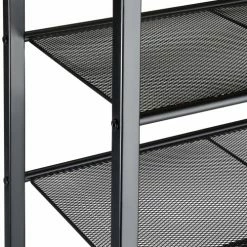 Tectake Meubles D'entrée Et à Chaussures Étagère à Chaussures SHEFFIELD 100x30,5x93cm Bois Foncé Industriel -Meubles d'appoint Soldes etagere a chaussures sheffield 100x30 5x93cm bois fonce industriel 4