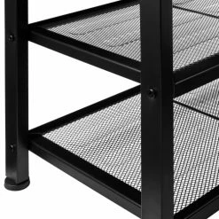 Tectake Meubles D'entrée Et à Chaussures Étagère à Chaussures TAUNTON 80x30x45,5cm Effet Bois Clair Industriel, -Meubles d'appoint Soldes etagere a chaussures taunton 80x30x45 5cm effet bois clair industriel 3