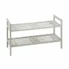 Wenko Meubles D'entrée Et à Chaussures Etagère En Bois De Noyer Massif Blanc -Meubles d'appoint Soldes etagere en bois de noyer massif blanc