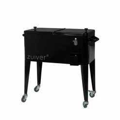 Zuiver Meubles D'entrée Et à Chaussures Glacière à Roulettes Métal Noir -Meubles d'appoint Soldes glaciere a roulettes metal noir 4