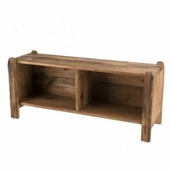 Nouveaux produits 17 MACABANE Meubles D'entrée Et à Chaussures Meuble à Chaussures 2 Niches En Pin Recyclé