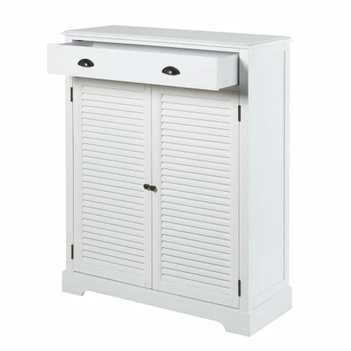 Maisons Du Monde Meubles D'entrée Et à Chaussures Meuble à Chaussures 2 Portes 1 Tiroir Blanc 5 Maisons Du Monde Meubles D'entrée Et à Chaussures Meuble à Chaussures 2 Portes 1 Tiroir Blanc – Image 3