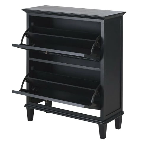 Maisons Du Monde Meubles D'entrée Et à Chaussures Meuble à Chaussures 2 Portes Noir 4 Maisons Du Monde Meubles D'entrée Et à Chaussures Meuble à Chaussures 2 Portes Noir – Image 2