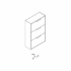 Meubletmoi Meubles D'entrée Et à Chaussures Meuble à Chaussures 3 Tiroirs 9 Paires Blanc Laqué -Meubles d'appoint Soldes meuble a chaussures 3 tiroirs 9 paires blanc laque 2