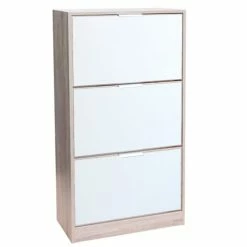 Fornord Meubles D'entrée Et à Chaussures Meuble à Chaussures 3 Tiroirs Porte Miroir