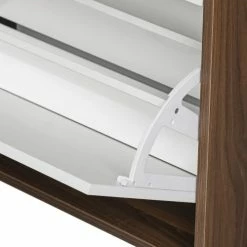 Urban Meuble Meubles D'entrée Et à Chaussures Meuble à Chaussures 3 Tiroirs Style Scandinave Noyer/blanc 12 Urban Meuble Meubles D'entrée Et à Chaussures Meuble à Chaussures 3 Tiroirs Style Scandinave Noyer/blanc -Meubles d'appoint Soldes meuble a chaussures 3 tiroirs style scandinave noyer blanc 5