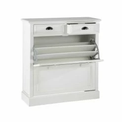 Maisons Du Monde Meubles D'entrée Et à Chaussures Meuble à Chaussures Blanc L 90 Cm -Meubles d'appoint Soldes meuble a chaussures blanc l 90 cm 1000 1 23 146065 1