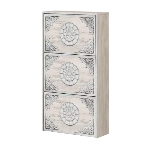 Dmora Meubles D'entrée Et à Chaussures Meuble à Chaussures Effet Bois Blanc 3 Dmora Meubles D'entrée Et à Chaussures Meuble à Chaussures Effet Bois Blanc