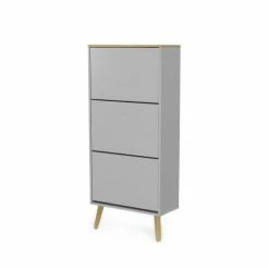 Tenzo Meubles D'entrée Et à Chaussures Meuble à Chaussures En Bois 3 Compartiments Gris Clair 9 Tenzo Meubles D'entrée Et à Chaussures Meuble à Chaussures En Bois 3 Compartiments Gris Clair -Meubles d'appoint Soldes meuble a chaussures en bois 3 compartiments gris clair 1