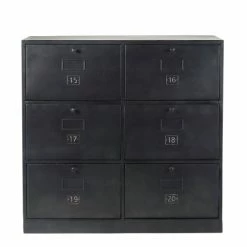 Nouveaux produits 19 Maisons Du Monde Meubles D'entrée Et à Chaussures Meuble à Chaussures En Métal Noir Finition Mate Et Patinée L103