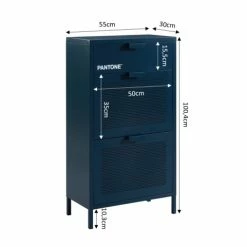 Pantone Meubles D'entrée Et à Chaussures Meuble à Chaussures Métal Bleu Nuit 3 Portes 13 Pantone Meubles D'entrée Et à Chaussures Meuble à Chaussures Métal Bleu Nuit 3 Portes -Meubles d'appoint Soldes meuble a chaussures metal bleu nuit 3 portes 5