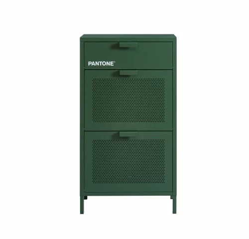 Pantone Meubles D'entrée Et à Chaussures Meuble à Chaussures Métal Vert Olive 3 Portes 3 Pantone Meubles D'entrée Et à Chaussures Meuble à Chaussures Métal Vert Olive 3 Portes