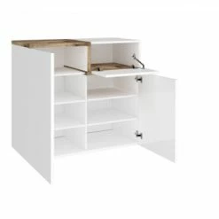 Dmora Meubles D'entrée Et à Chaussures Meuble à Chaussures Moderne Effet Bois Blanc -Meubles d'appoint Soldes meuble a chaussures moderne effet bois blanc 13