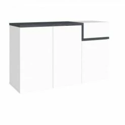 Dmora Meubles D'entrée Et à Chaussures Meuble à Chaussures Moderne Effet Bois Blanc