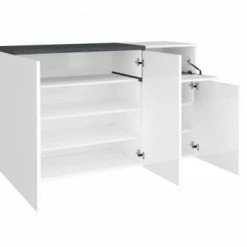 Dmora Meubles D'entrée Et à Chaussures Meuble à Chaussures Moderne Effet Bois Blanc -Meubles d'appoint Soldes meuble a chaussures moderne effet bois blanc 18