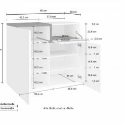 Dmora Meubles D'entrée Et à Chaussures Meuble à Chaussures Moderne Effet Bois Blanc -Meubles d'appoint Soldes meuble a chaussures moderne effet bois blanc 25