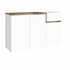 Dmora Meubles D'entrée Et à Chaussures Meuble à Chaussures Moderne Effet Bois Blanc