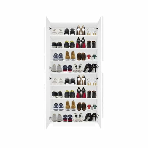 Dmora Meubles D'entrée Et à Chaussures Meuble à Chaussures Moderne Effet Bois Blanc Brillant 7 Dmora Meubles D'entrée Et à Chaussures Meuble à Chaussures Moderne Effet Bois Blanc Brillant – Image 5