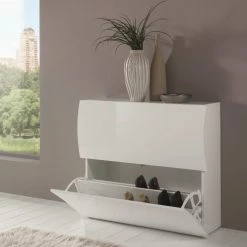 Dmora Meubles D'entrée Et à Chaussures Meuble à Chaussures Moderne Effet Bois Blanc Brillant 8 Dmora Meubles D'entrée Et à Chaussures Meuble à Chaussures Moderne Effet Bois Blanc Brillant -Meubles d'appoint Soldes meuble a chaussures moderne effet bois blanc brillant 21