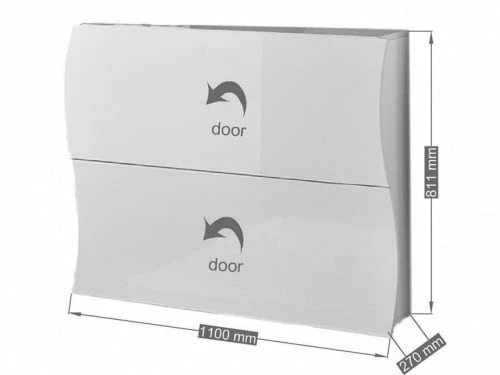 Dmora Meubles D'entrée Et à Chaussures Meuble à Chaussures Moderne Effet Bois Blanc Brillant 6 Dmora Meubles D'entrée Et à Chaussures Meuble à Chaussures Moderne Effet Bois Blanc Brillant – Image 4