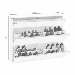 Dmora Meubles D'entrée Et à Chaussures Meuble à Chaussures Moderne Effet Bois Blanc Brillant 12 Dmora Meubles D'entrée Et à Chaussures Meuble à Chaussures Moderne Effet Bois Blanc Brillant -Meubles d'appoint Soldes meuble a chaussures moderne effet bois blanc brillant 4