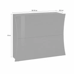 Dmora Meubles D'entrée Et à Chaussures Meuble à Chaussures Moderne Effet Bois Blanc Brillant -Meubles d'appoint Soldes meuble a chaussures moderne effet bois blanc brillant 9