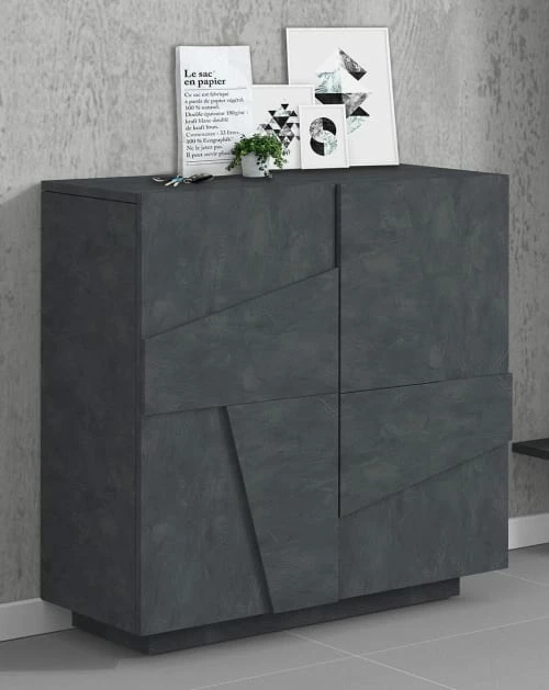 Dmora Meubles D'entrée Et à Chaussures Meuble à Chaussures Moderne Effet Bois Gris 4 Dmora Meubles D'entrée Et à Chaussures Meuble à Chaussures Moderne Effet Bois Gris – Image 2