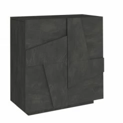 Dmora Meubles D'entrée Et à Chaussures Meuble à Chaussures Moderne Effet Bois Gris