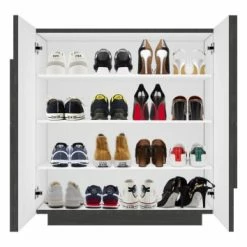 Dmora Meubles D'entrée Et à Chaussures Meuble à Chaussures Moderne Effet Bois Gris 13 Dmora Meubles D'entrée Et à Chaussures Meuble à Chaussures Moderne Effet Bois Gris -Meubles d'appoint Soldes meuble a chaussures moderne effet bois gris 5