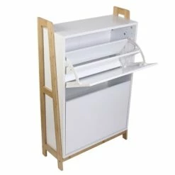 The Home Deco Factory Meubles D'entrée Et à Chaussures Meuble à Chaussures Scandinave Blanc -Meubles d'appoint Soldes meuble a chaussures scandinave blanc 2