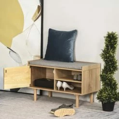 Homcom Meubles D'entrée Et à Chaussures Meuble Banc à Chaussures Design Urban Craft -Meubles d'appoint Soldes meuble banc a chaussures design urban craft 3