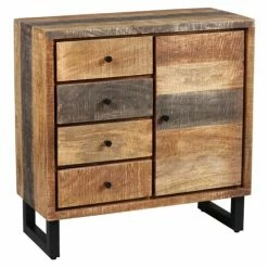 Altobuy Meubles D'entrée Et à Chaussures Meuble D'entrée 1 Porte 4 Tiroirs