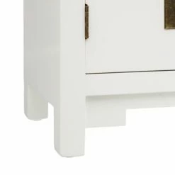 Altobuy Meubles D'entrée Et à Chaussures Meuble D'entrée 2 Portes 1 Tiroir Coloris Blanc -Meubles d'appoint Soldes meuble d entree 2 portes 1 tiroir coloris blanc 4