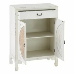 Altobuy Meubles D'entrée Et à Chaussures Meuble D'entrée 2 Portes 1 Tiroir Finition Cannage -Meubles d'appoint Soldes meuble d entree 2 portes 1 tiroir finition cannage 2