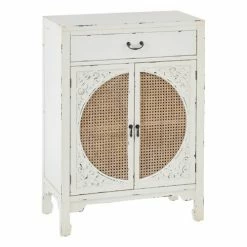 Altobuy Meubles D'entrée Et à Chaussures Meuble D'entrée 2 Portes 1 Tiroir Finition Cannage